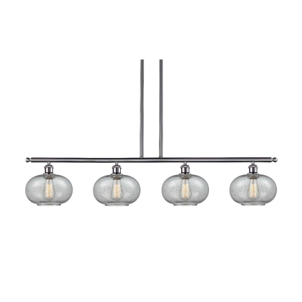 Innovations Lighting 516-4I Gorham  Gorham 4 Light 48" Wide Linear Chandelier (Oil Rubbed Bronze / Mica) - Chandeliers For Bedrooms by Overstock.com