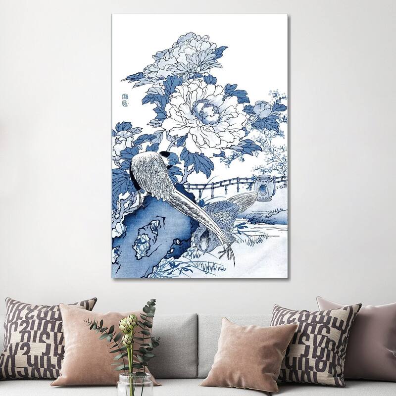 iCanvas "Blue & White Asian Garden II" by Vision Studio Canvas Print