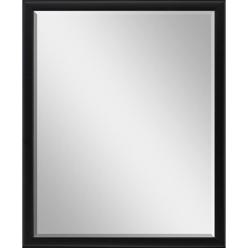 HomeRoots 42" Black Solid Wood Framed Accent Mirror - 32.00 in. x 42.00 in. x 3.00 in.