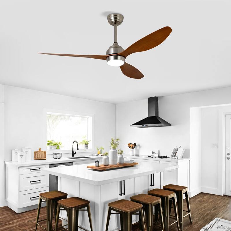 52" Ceiling Fan with Lights Quiet DC Motor 3 ABS Blade Ceiling Fans 6 Speed Levels,Reversible Ceiling Fan