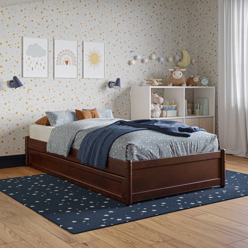 Barcelona Panel Platform Bed with Twin Trundle