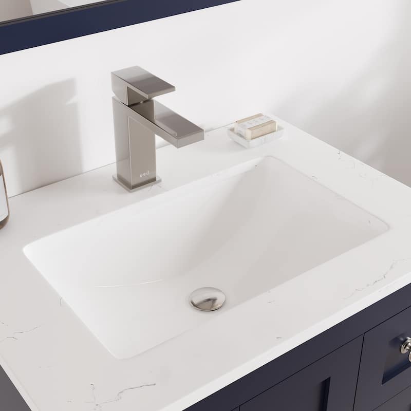 Eviva Happy 24"W Bath Vanity with Carrara Quartz Top