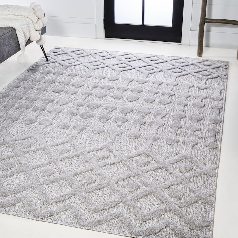JONATHAN Y Portmany Moroccan Diamond Indoor/Outdoor Area Rug