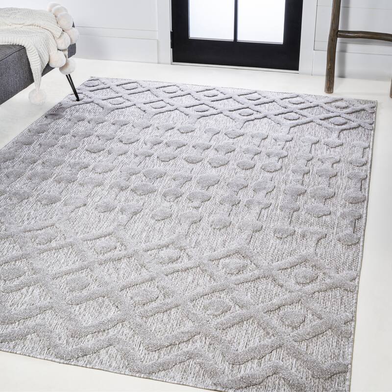JONATHAN Y Portmany Moroccan Diamond Indoor/Outdoor Area Rug