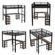 preview thumbnail 5 of 6, Full Size Metal Loft Bed with Desk,Shelves, Ladder and Guardrails
