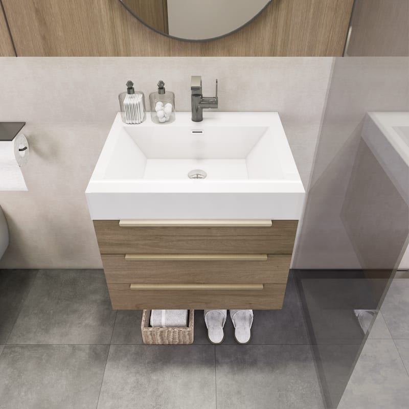 Noble 24" Wall Mounting Vanity with Reinforced Acrylic Sink