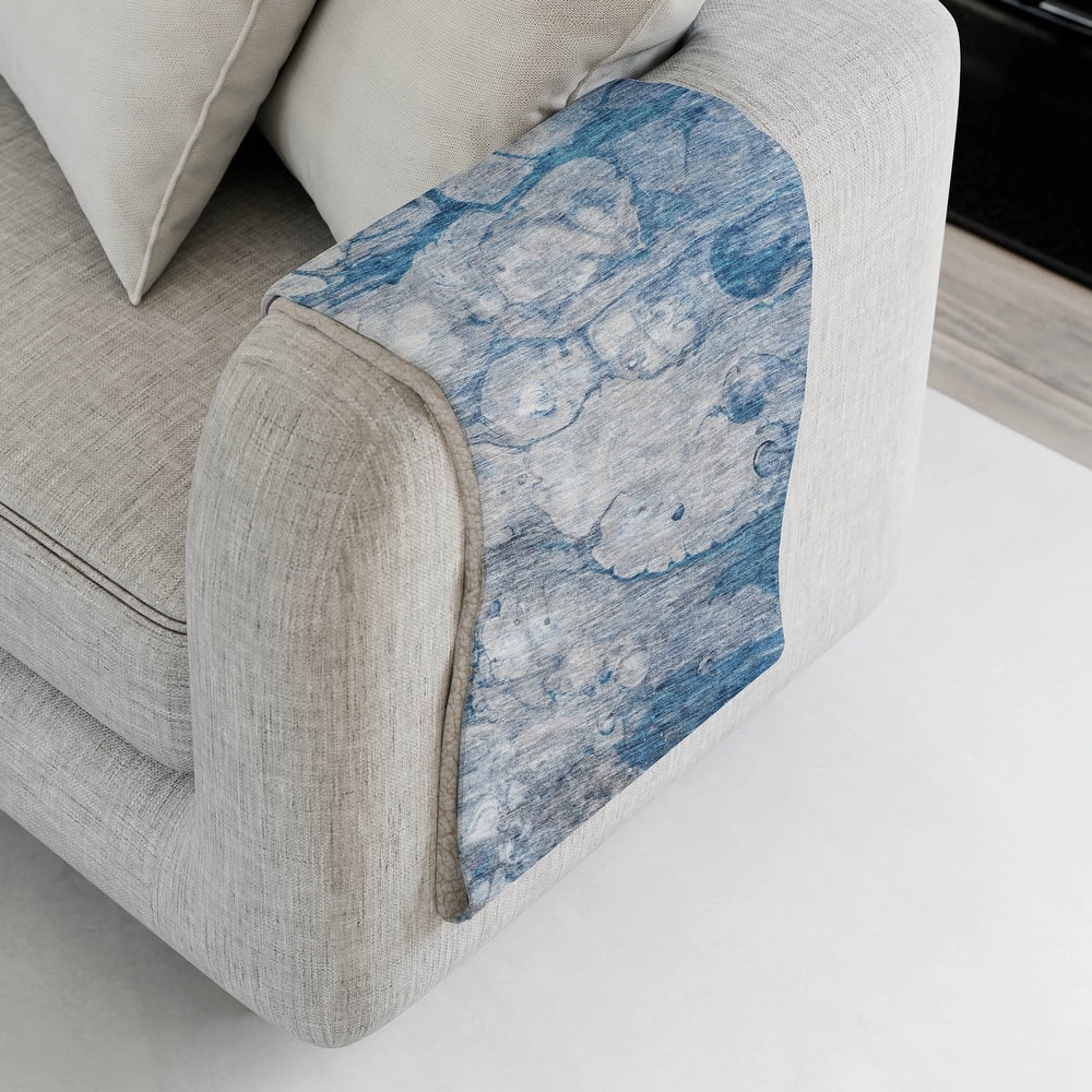 Premium Machine Washable Abstract Modern Sherpa Throw Blanket