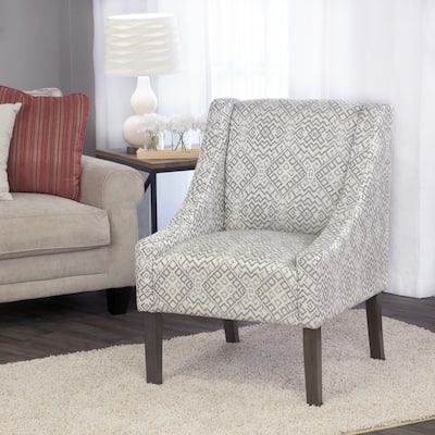 HomePop Swoop Accent Chair in Tonal Gray
