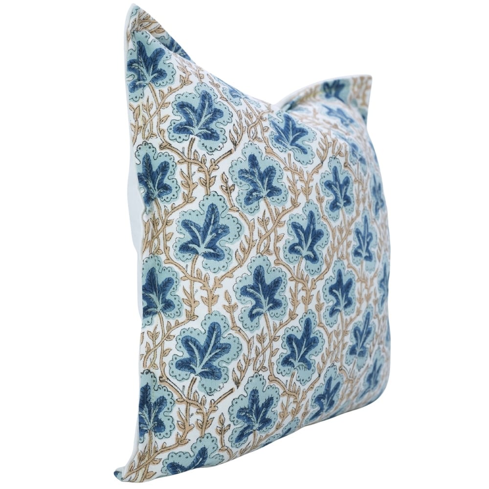 Fabdivine Handmade Block Print Cushion Cover Throw Home Décor Double Oxford Edges Pillow Case