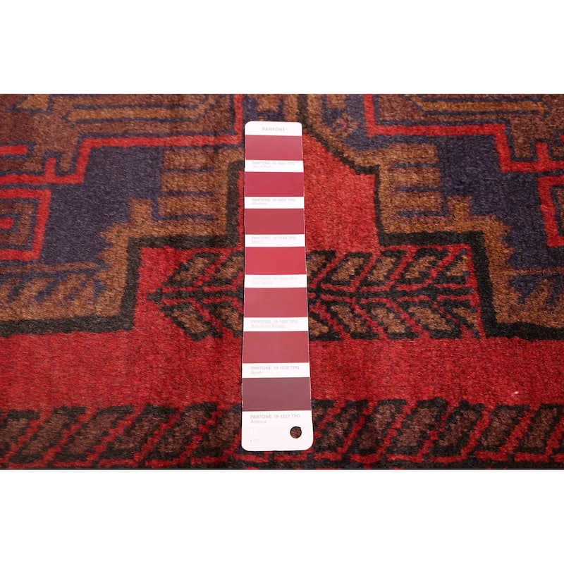 ECARPETGALLERY Hand-knotted Teimani Red Wool Rug - 3'5 x 6'8