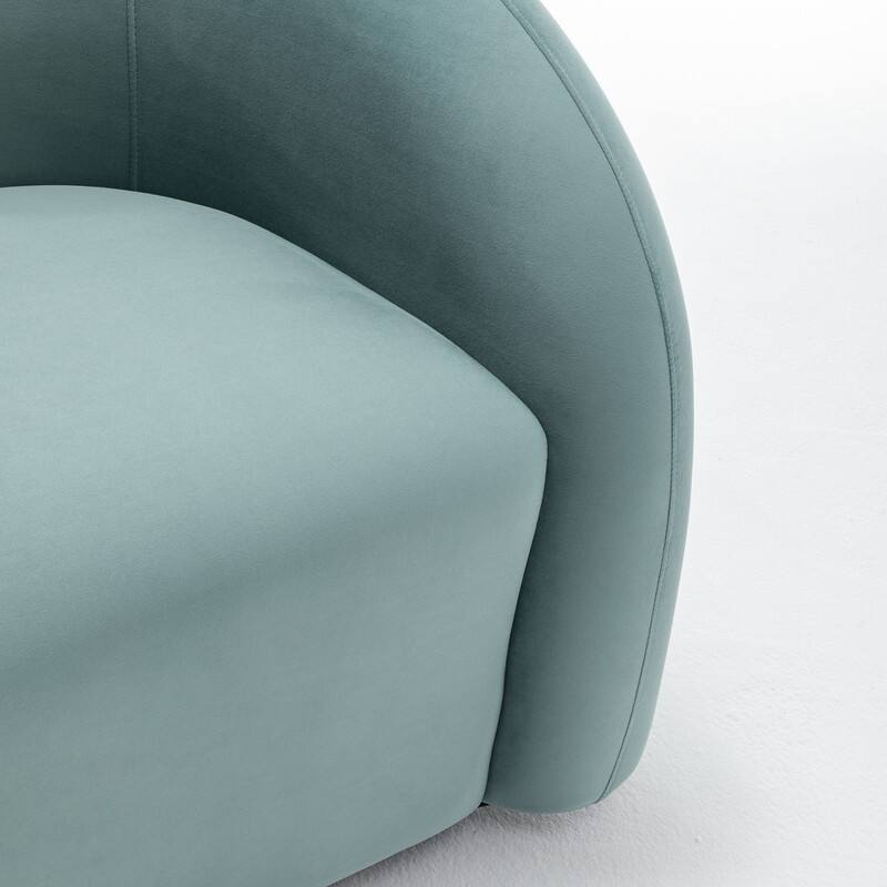 SEYNAR Modern Glam Velvet 360 Degree Swivel Accent Armchair with Tufted Back Set of 2
