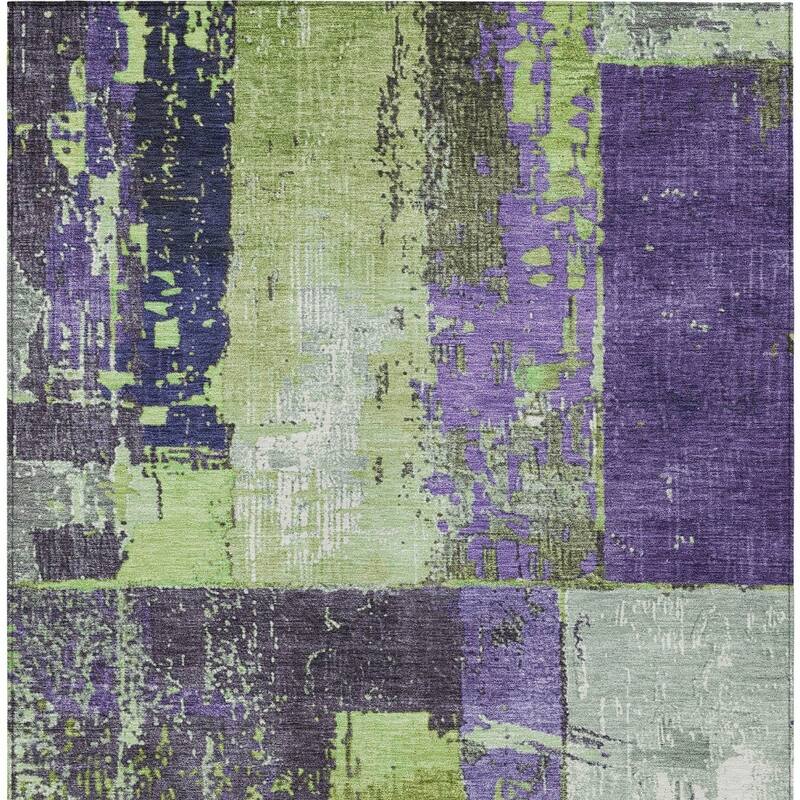 HomeRoots Abstract Transitional Rectangle Outdoor Rug