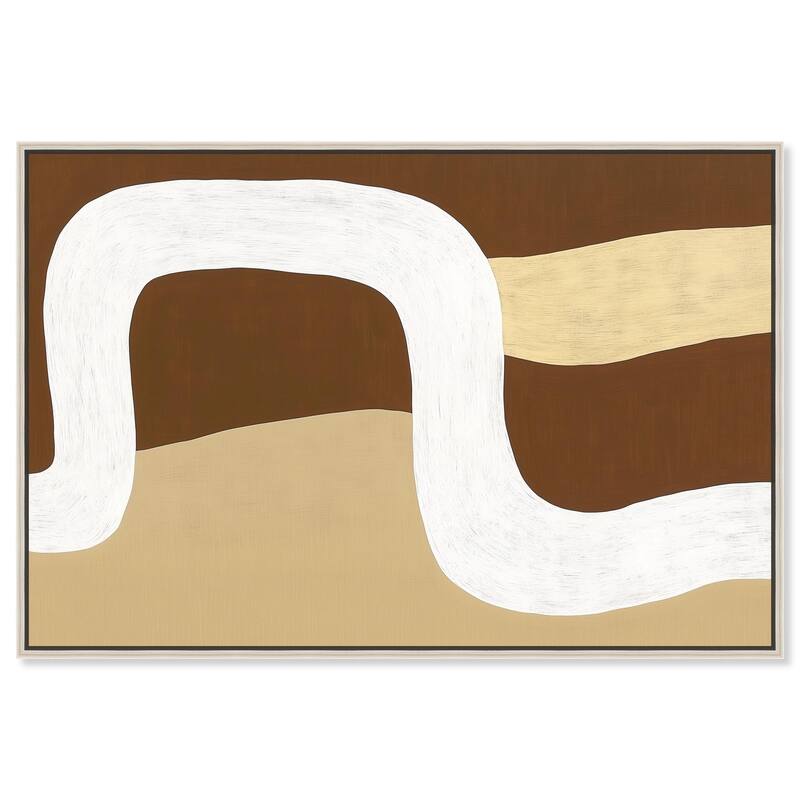 Minimal Wavy II Canvas by Art Remedy - Silver - 15" x 10"