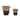 Two-Toned Terracotta Tapered Planters - 6" - Black and Brown - Set of 2