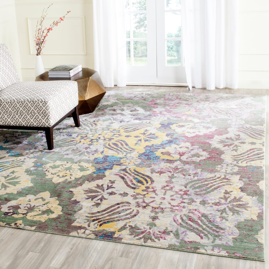 SAFAVIEH Valencia Mertie Distressed Vintage Boho Oriental Polyester Rug
