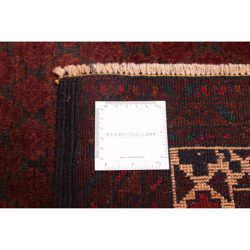 ECARPETGALLERY Hand-knotted Teimani Dark Red Wool Rug - 3'10 x 6'4