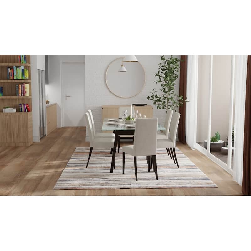 Grand Bazaar Odera Machine Made Stripes Modern Area Rug