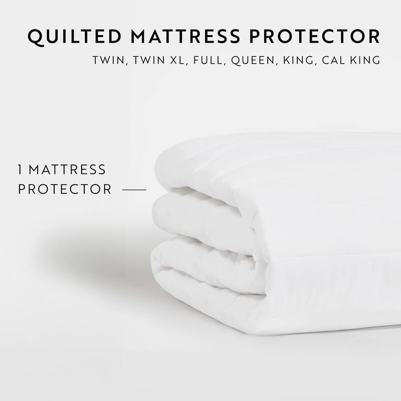 Padded Mattress Protector Encasement - White