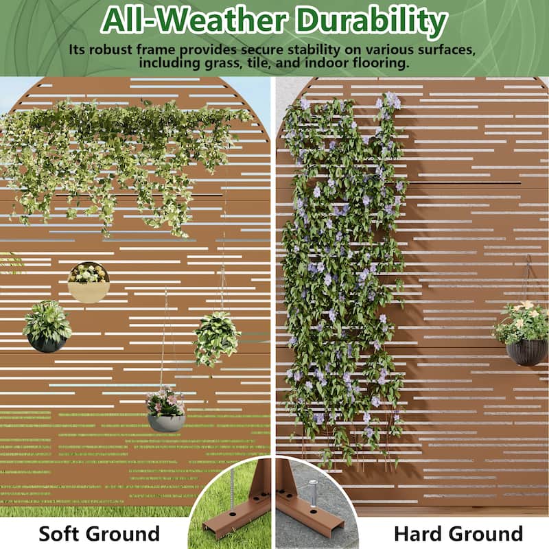 Shine Metal Privacy Screen Panel Free Standing