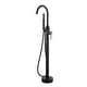preview thumbnail 20 of 18, SevenFalls 8017 Single Handle Floor Mounted Tub Filler with Handheld Shower Matte Black