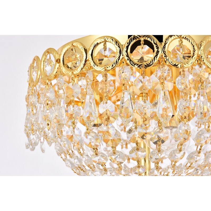 Fleur Illumination 3 light Gold Flush Mount