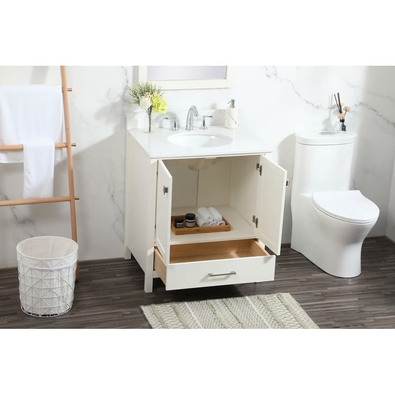 Elegant Lighting VF18830-BS Irene 30" Free Standing Single Basin