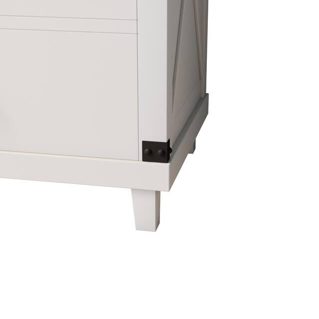 Modern Bedroom Nightstand with 3 Drawers Storage