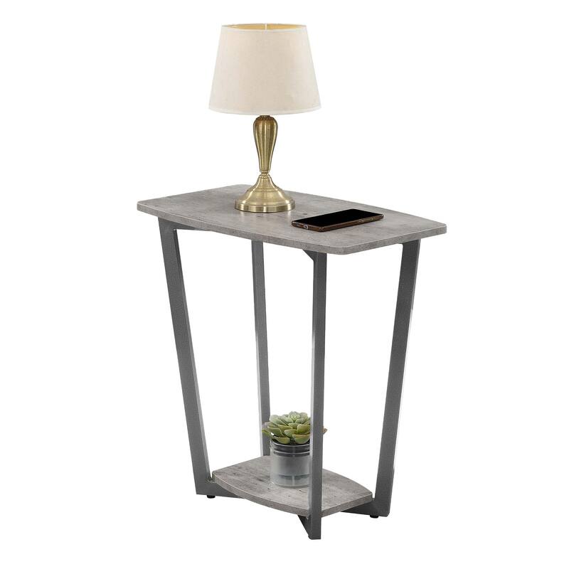 Modern End Table with Powder Coated Metal Frame, Spacious Lower Shelf and Compact Durable Design for Any Room - 14