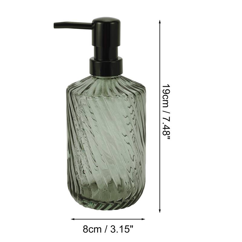 Simple Twill Lines Soap Pump Dispenser for Bathroom 450ml 1 Pcs