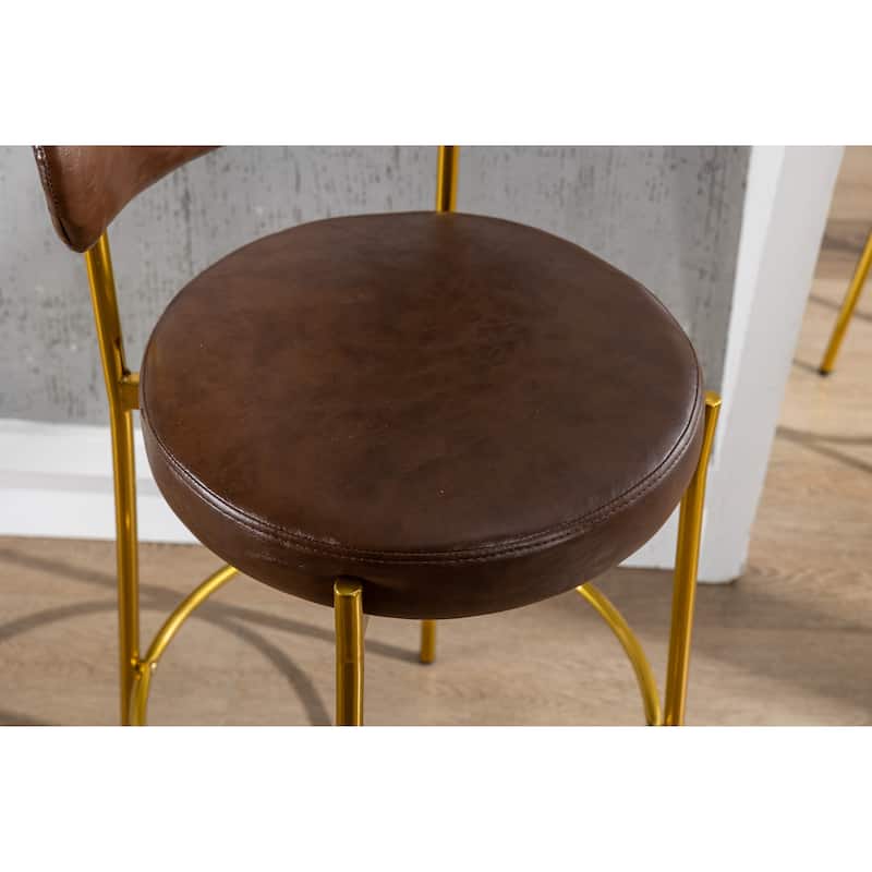 Counter Height Bar Stools Set of 2 Modern Armless Chairs