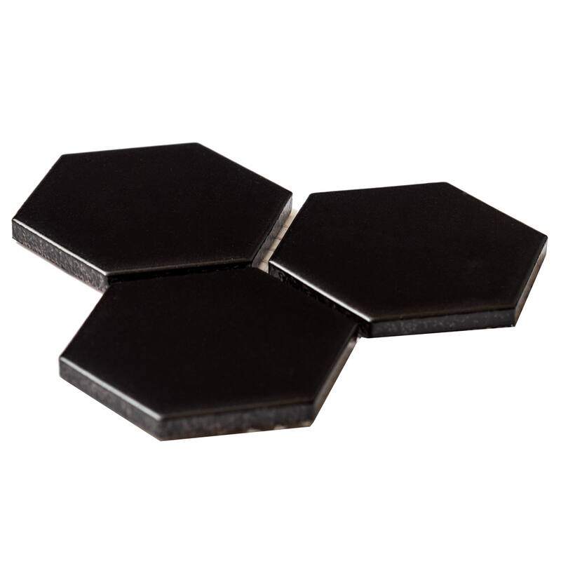 The Tile Life Honeycomb 2x2 Black Porcelain Floor & Backsplash Wall Tile
