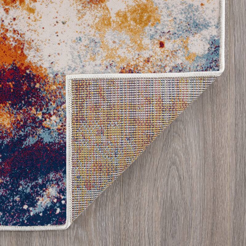 Gematria Industrial Abstract Indoor Area Rug