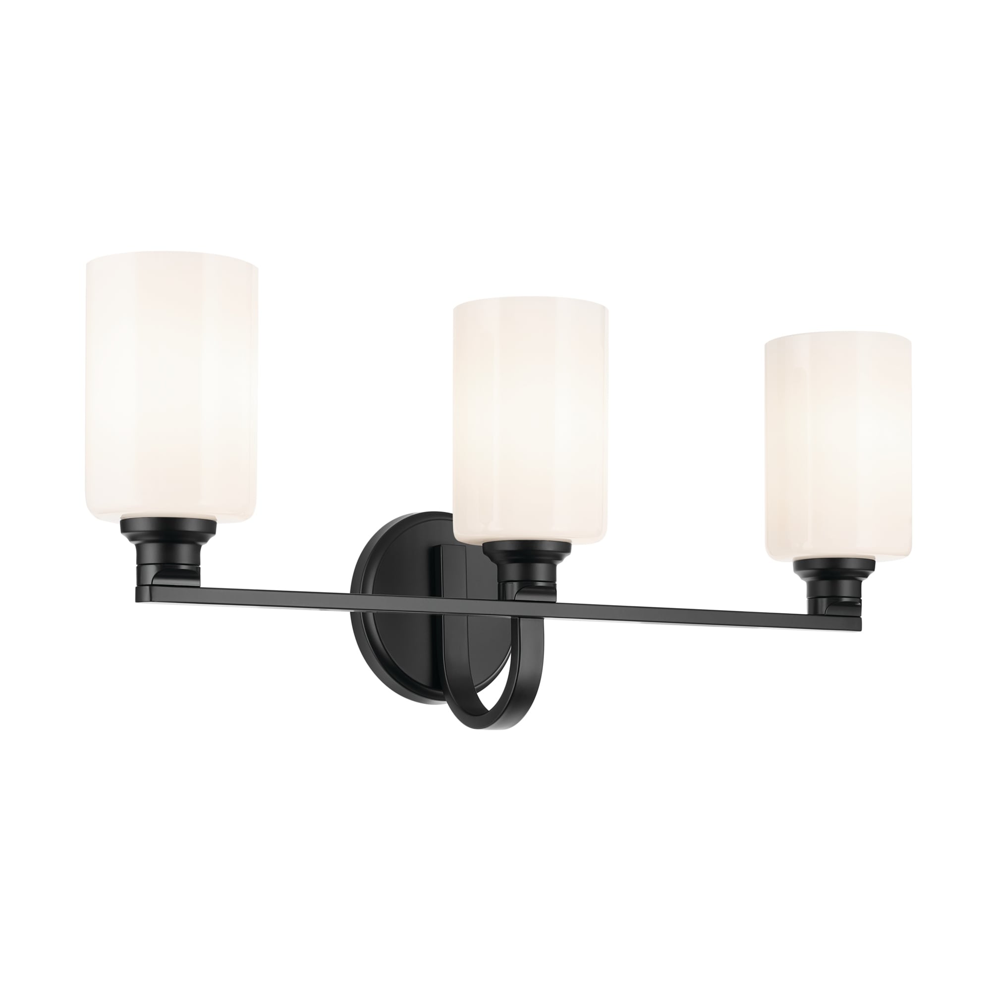 Kichler Lighting Gioe 24.25" 3-Light Vanity Light with Opal Glass in Black
