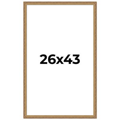 26x43 Frame Red Solid Wood Picture Frame Width 1.75 Inches | Interior Frame Depth 1 13/16 Inches