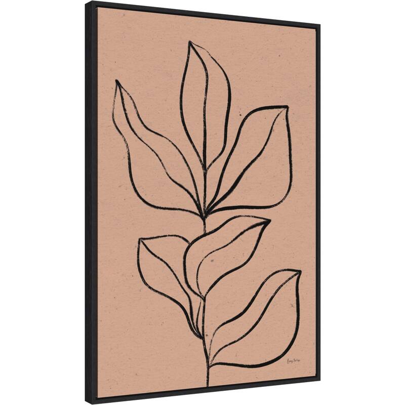 Balance VII (Leaves) by Becky Thorns (23 x 33 in.), Framed Canvas Wall Art Print - Sylvie Black - Sylvie Black