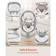 preview thumbnail 8 of 8, Portable Baby Swing for Newborns with Bluetooth Music and 5 Speeds Remote Washable Seat - 27.17" L x 24.02" W x 20.47" H