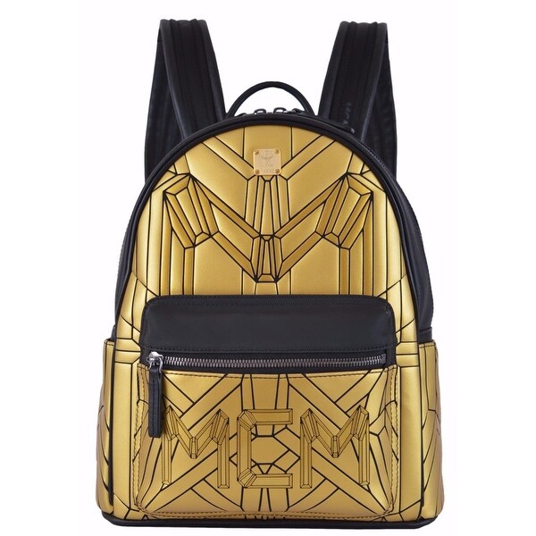 gold mcm bag