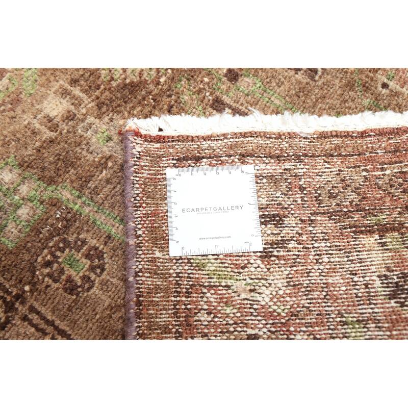 ECARPETGALLERY Hand-knotted Antalya Vintage Brown Wool Rug - 3'1 x 10'4