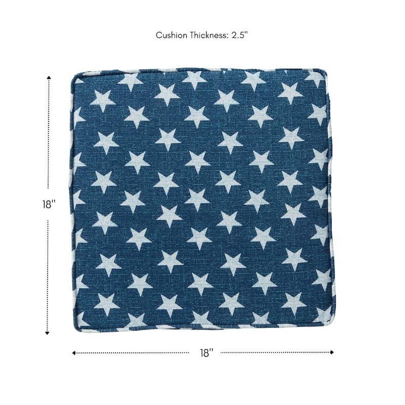 Greendale Home Fashions 18" Square Outdoor Chair Pad (Set of 2)