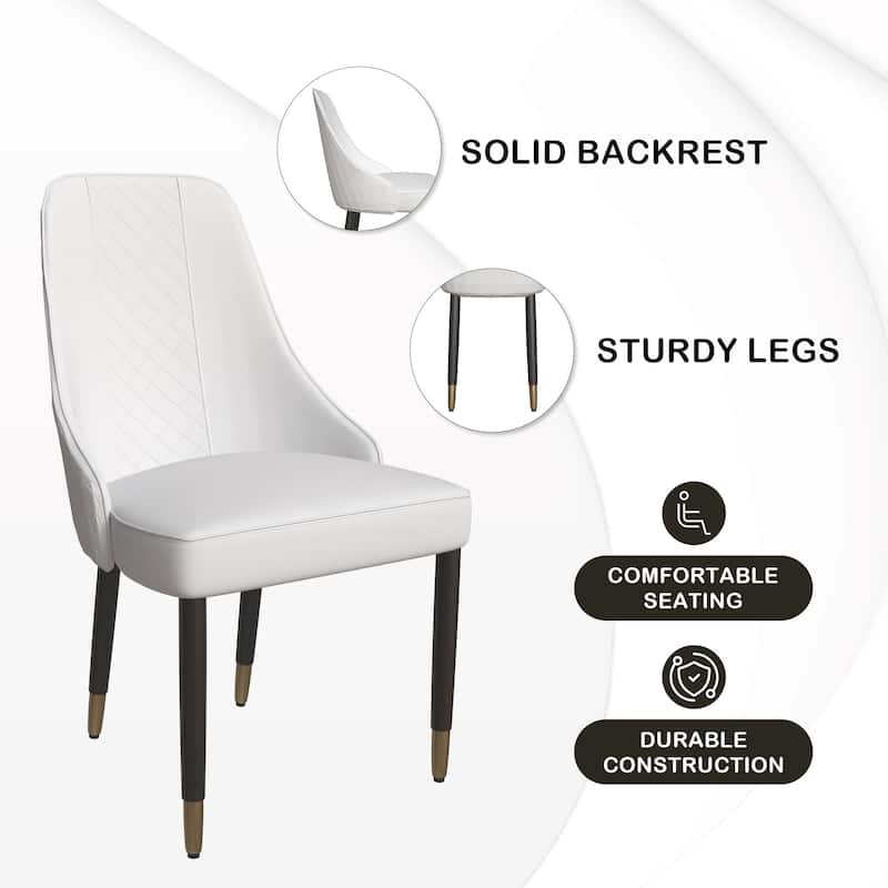 Allure Dining Chairs Fabtic/Leather Seat and Back in Oak Wood Set of 2