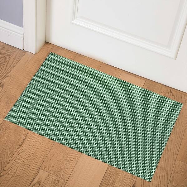 MINI CHEVRON GREEN Doormat By Kavka Designs Bed Bath & Beyond 31257165