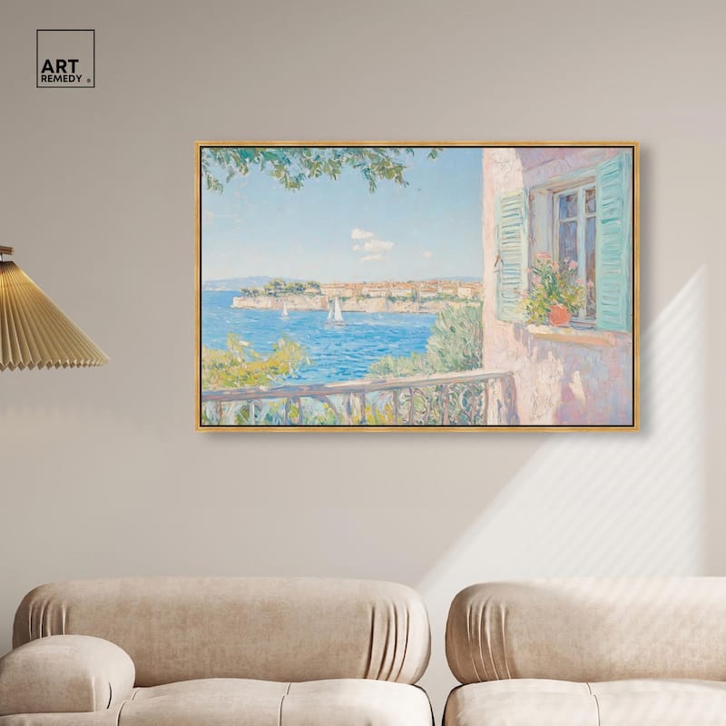 Mediterranean View Canvas by Art Remedy
