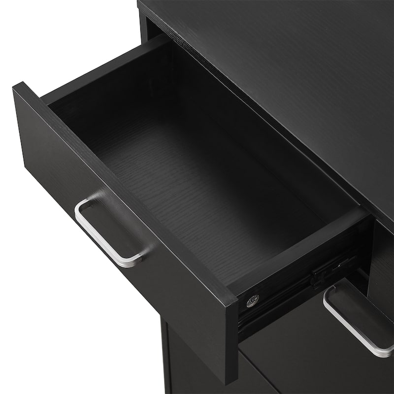 FreeStanding Shoe Cabinet with 2 Flip Drawers and Handles for Entryway