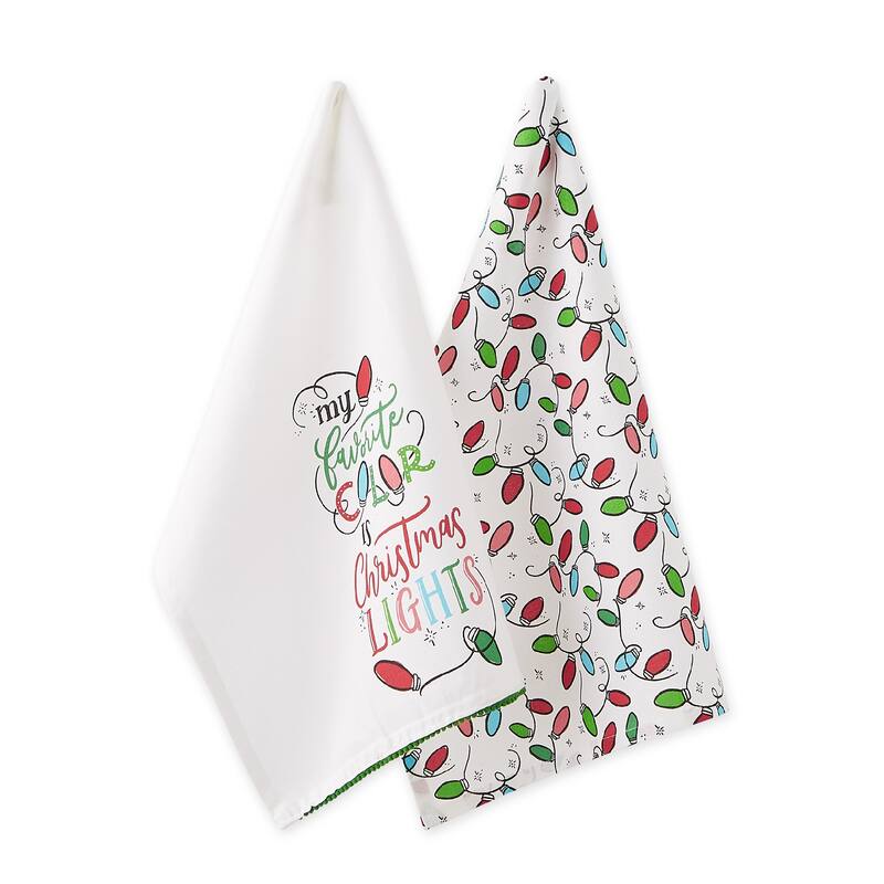 DII Assorted Christmas Printed Dishtowel
