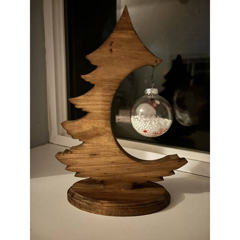 Rustic Wooden Christmas Tree Ornament Hanger - Bed Bath & Beyond - 39387294