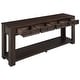 preview thumbnail 22 of 47, Merax Rustic Console Table with Storage Drawers and Bottom Shelf