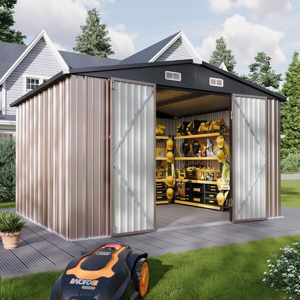 oneinmil 10x8.5 FT Outdoor Storage Shed - 10'x 8.5' - Bed Bath
