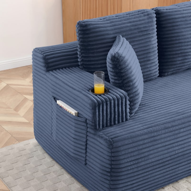 86.2''Boneless Sofa Couch with 2 Pillows Extra