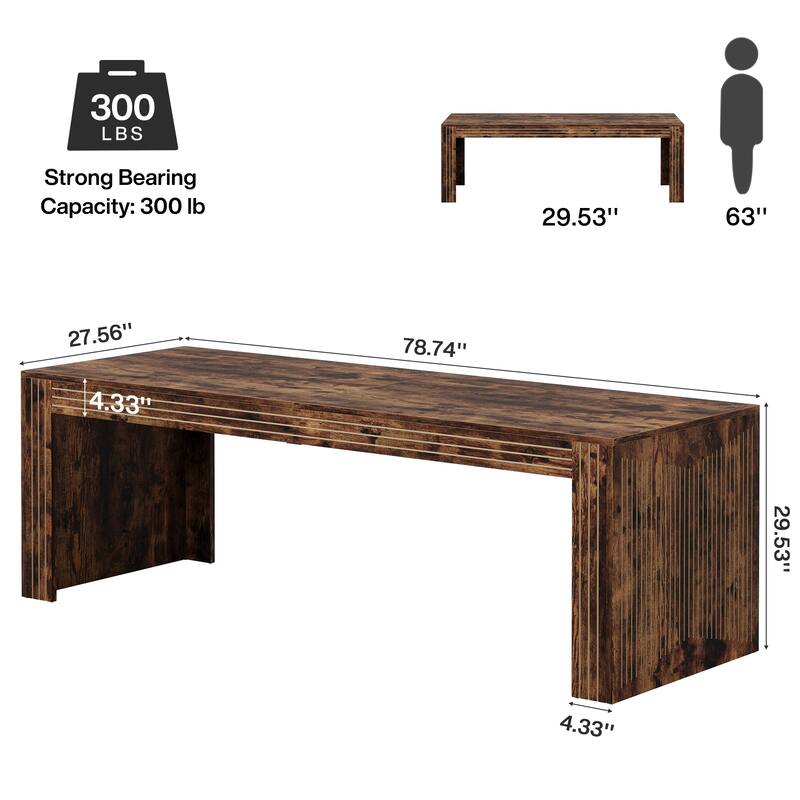 79 Inch Extra Long Desk, Two Person Desk, Double Computer for Home Office
