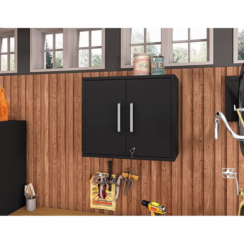 Manhattan Comfort Eiffel Floating Garage Cabinet (Set of 2)